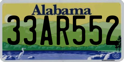 AL license plate 33AR552