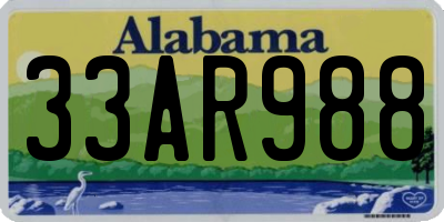 AL license plate 33AR988