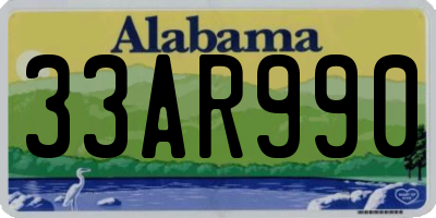 AL license plate 33AR990