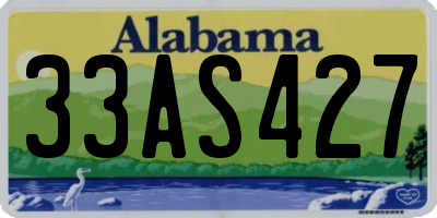 AL license plate 33AS427