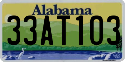 AL license plate 33AT103