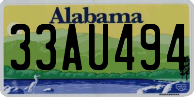 AL license plate 33AU494