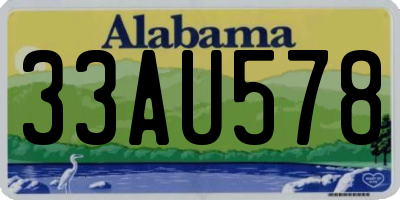 AL license plate 33AU578