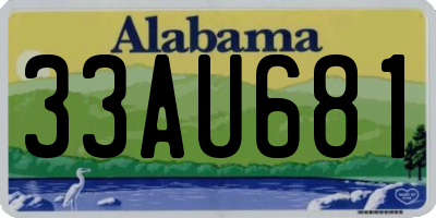 AL license plate 33AU681