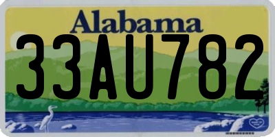 AL license plate 33AU782