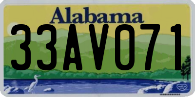 AL license plate 33AV071