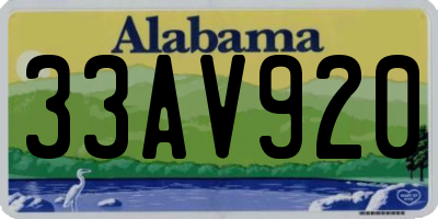 AL license plate 33AV920