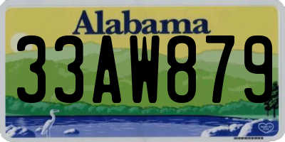 AL license plate 33AW879