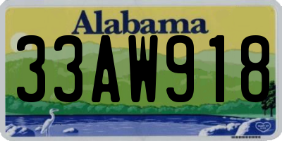 AL license plate 33AW918