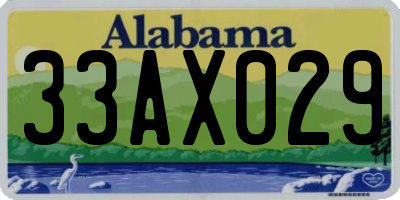 AL license plate 33AX029