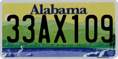 AL license plate 33AX109