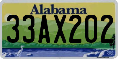 AL license plate 33AX202