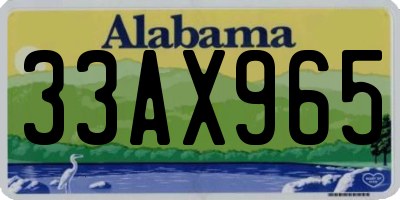 AL license plate 33AX965
