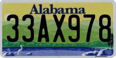 AL license plate 33AX978