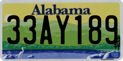 AL license plate 33AY189