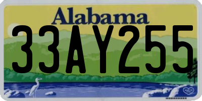 AL license plate 33AY255
