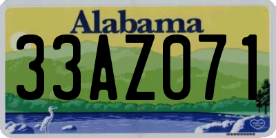 AL license plate 33AZ071