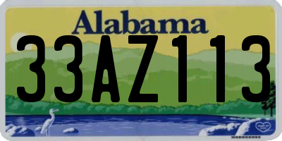 AL license plate 33AZ113