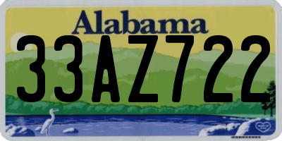 AL license plate 33AZ722