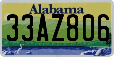 AL license plate 33AZ806