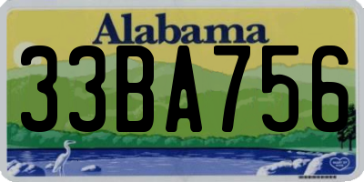 AL license plate 33BA756
