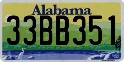 AL license plate 33BB351