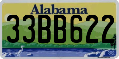 AL license plate 33BB622