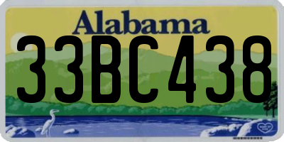 AL license plate 33BC438
