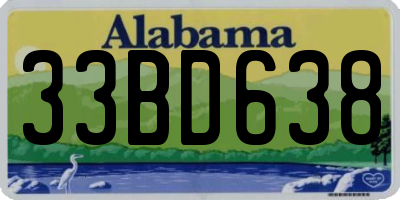 AL license plate 33BD638