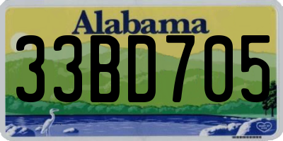 AL license plate 33BD705
