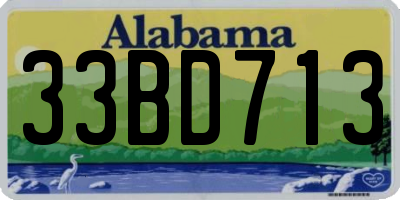 AL license plate 33BD713