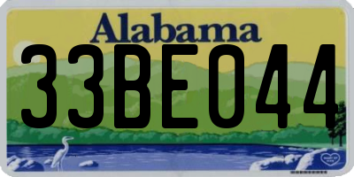 AL license plate 33BE044