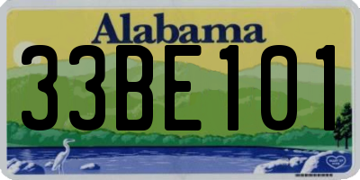 AL license plate 33BE101