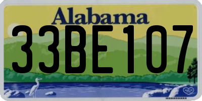 AL license plate 33BE107