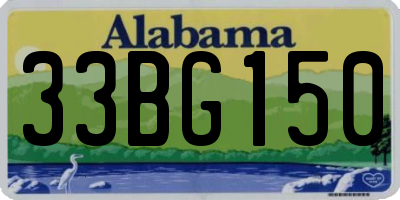 AL license plate 33BG150