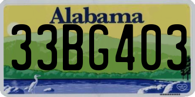 AL license plate 33BG403