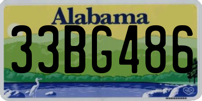 AL license plate 33BG486