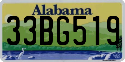 AL license plate 33BG519