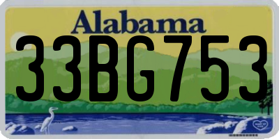 AL license plate 33BG753