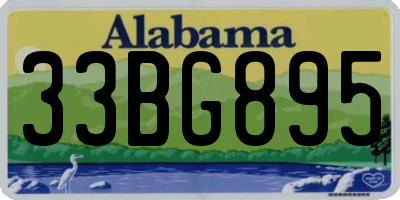 AL license plate 33BG895