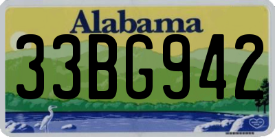 AL license plate 33BG942