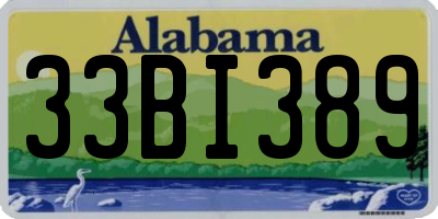 AL license plate 33BI389