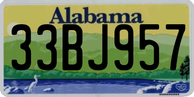 AL license plate 33BJ957
