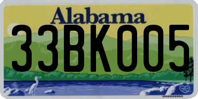 AL license plate 33BK005