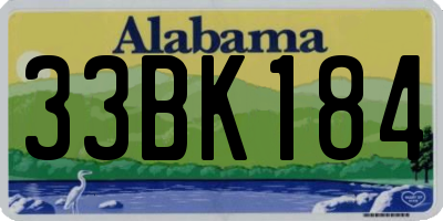 AL license plate 33BK184