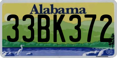 AL license plate 33BK372