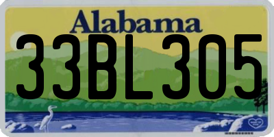 AL license plate 33BL305