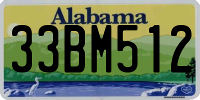AL license plate 33BM512
