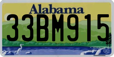 AL license plate 33BM915