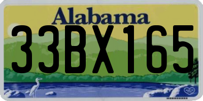 AL license plate 33BX165